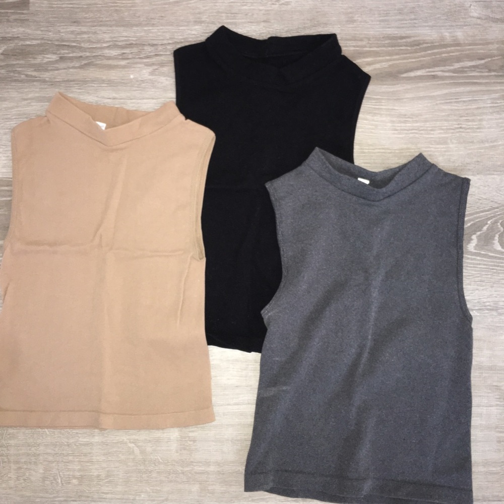 Sleeveless Tight Fit Crop Tops | Black, Gray, Nude